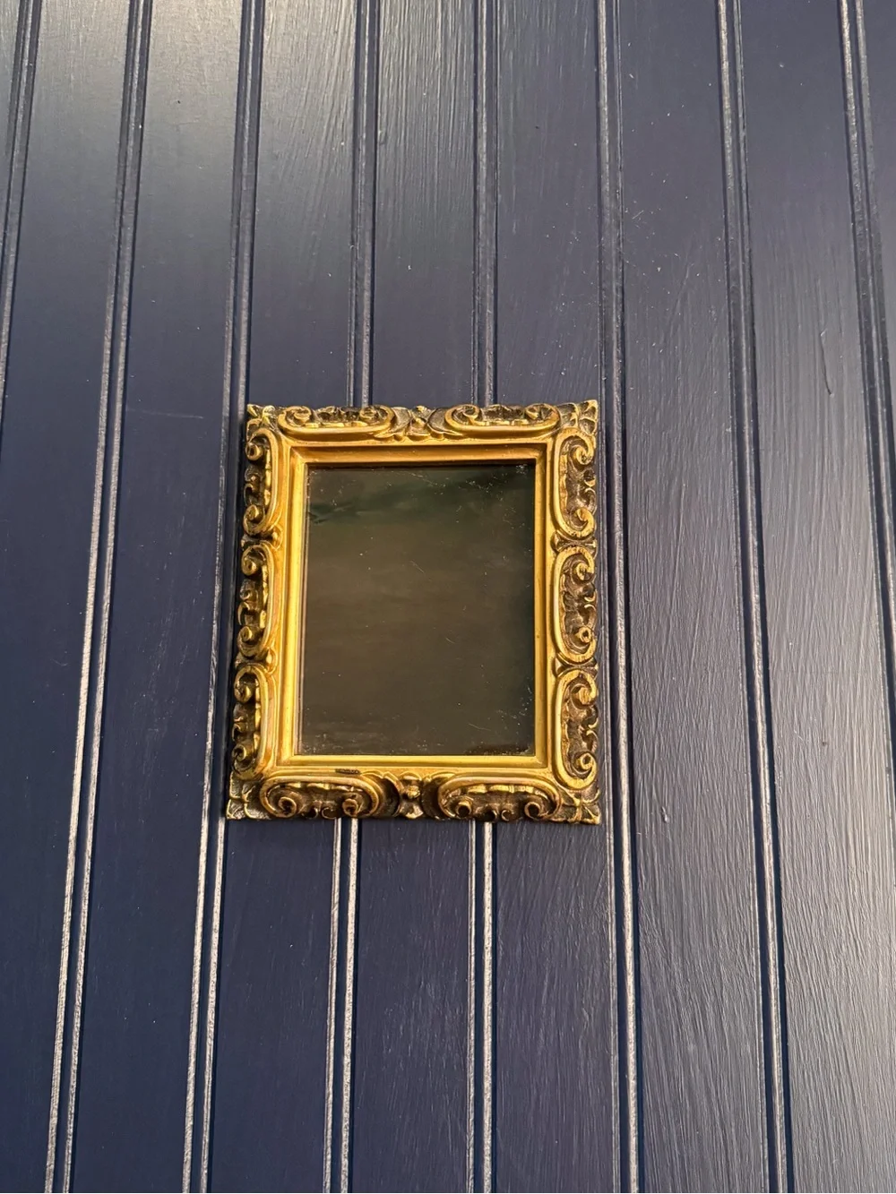 Ornate Resin Black Scrying Mirror | Gothic Revival Claude Mirror